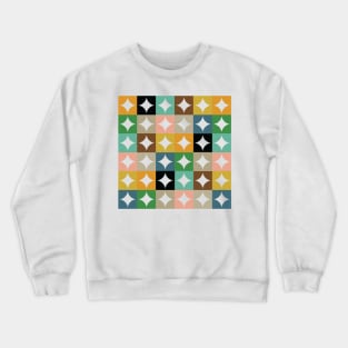Retro Circles and Diamonds Crewneck Sweatshirt